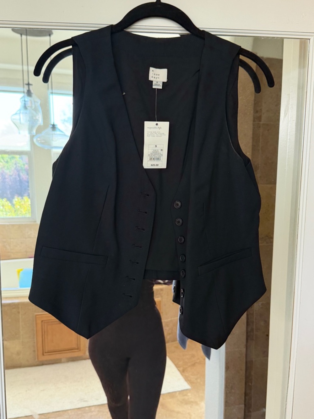 A new day, target, Black Tailored Sleeveless Vest